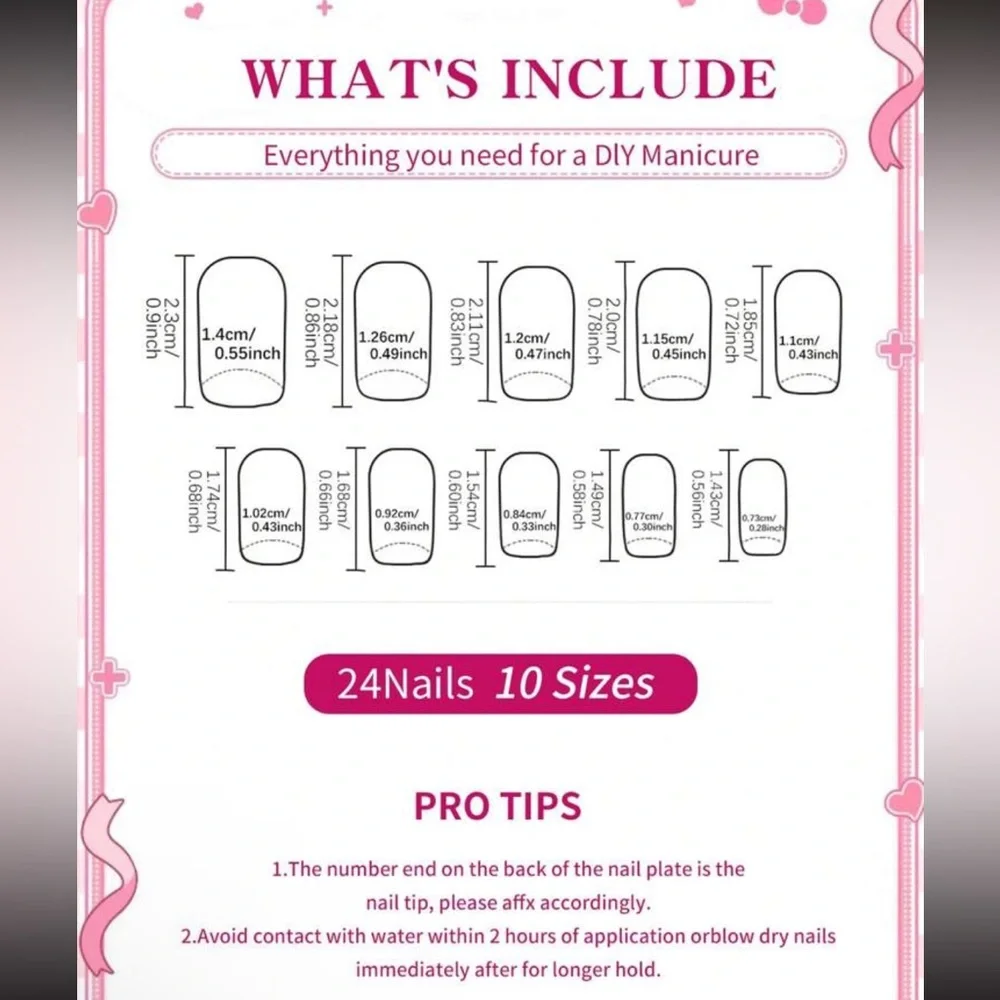 NEW Hello Kitty 3D Nail Art Press On Nail Set - Picture 4 of 4